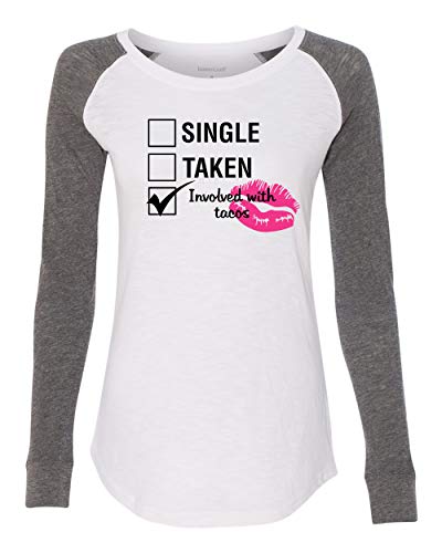 Involved with Wine Valentine's Day Women's Raglan Long Sleeve Shirt - 第 12/14 張圖片