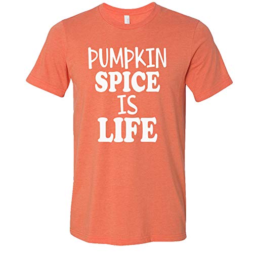 Pumpkin Spice is Life Adult Unisex Short Sleeve Tee Shirt Heather Cardinal - Bild 18 von 20