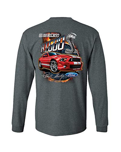 Ford Mustang Shelby Car Adult Men's Long Sleeve Shirt Black - Picture 13 of 21