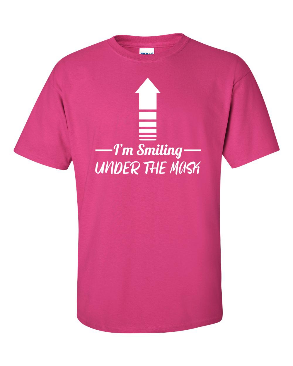 Funny Unisex Trust Me I'm Smiling Under The Mask Short Sleeve T-shirt - Picture 13 of 48