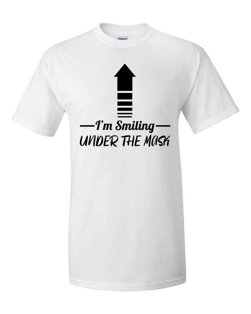 Funny Unisex Trust Me I'm Smiling Under The Mask Short Sleeve T-shirt - Picture 43 of 48