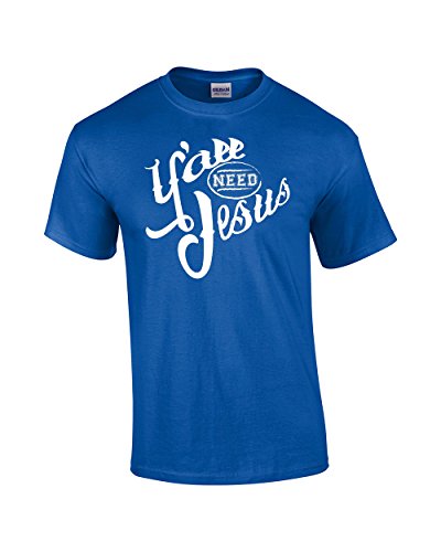 Ya'll Need Jesus Christian Tee Shirt Black - Bild 39 von 42