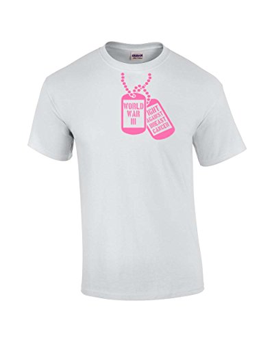 Cancer Awareness Tee Shirt World War Iii Against Breast Cancer Heathergr - Picture 15 of 18