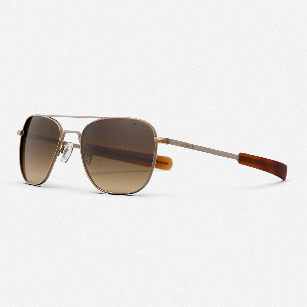 Gafas de sol Randolph Engineering Aviator 22k satinadas oro chocolate - Imagen 5 de 5