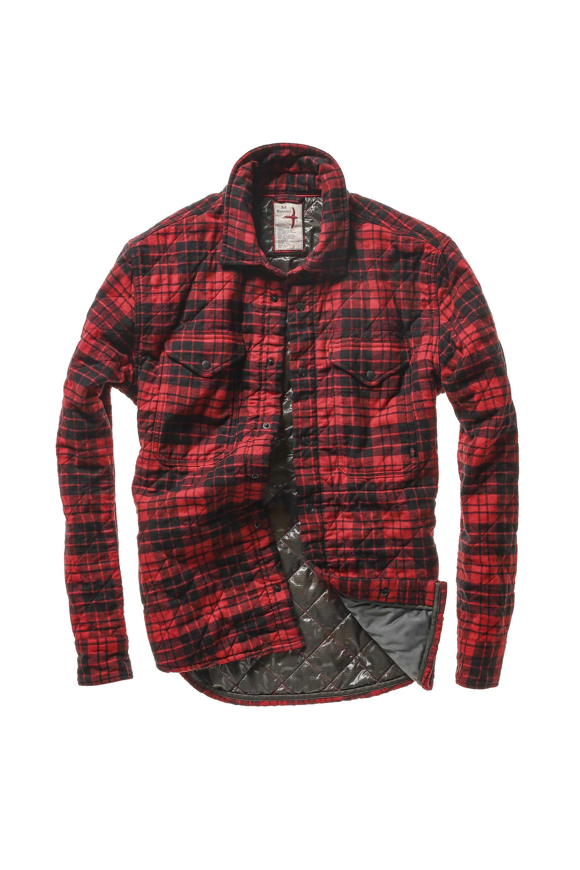 Chaqueta camisera acolchada de franela Relwen - Imagen 3 de 3