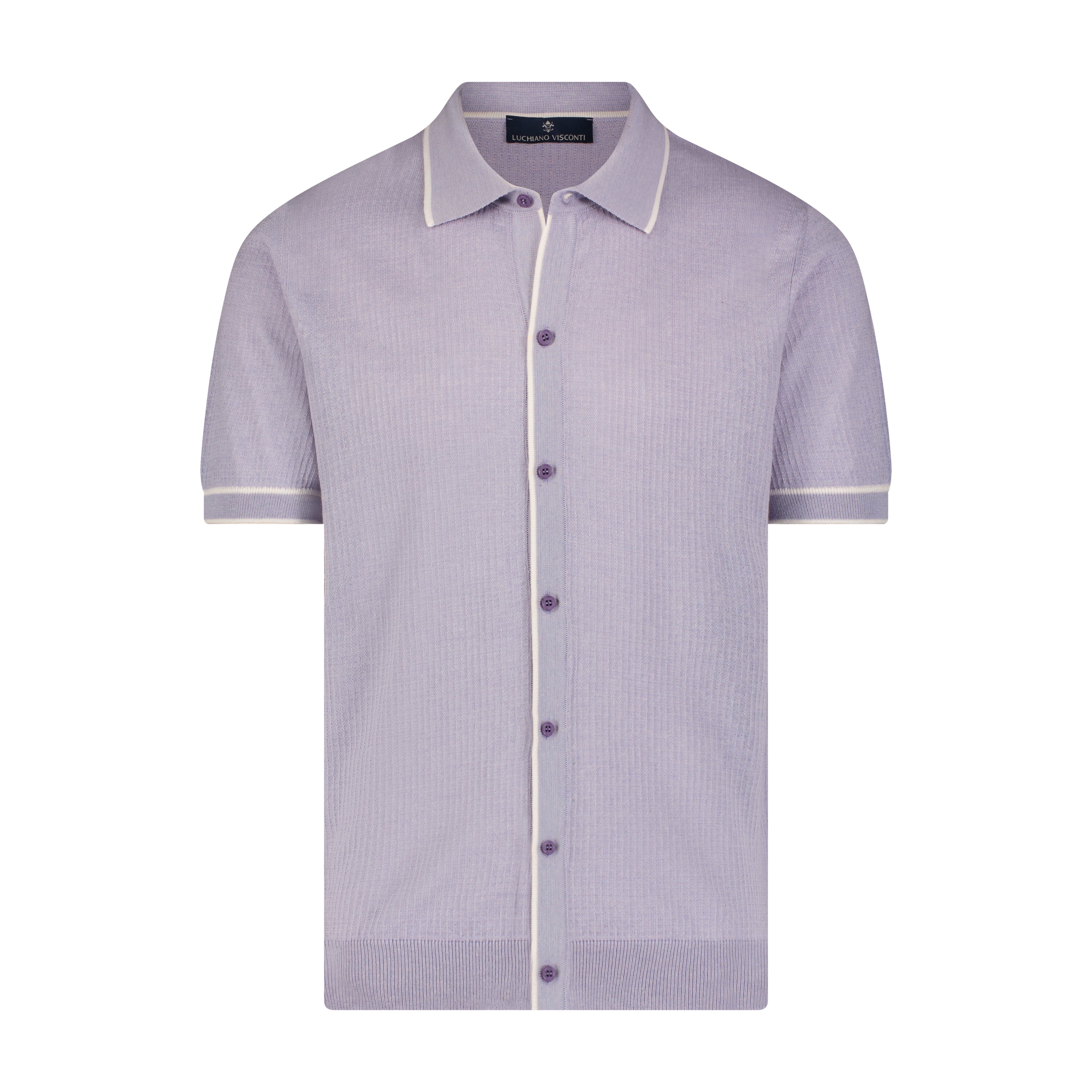 Luciano Visconti Button Down Strickshirt - Bild 8 von 9