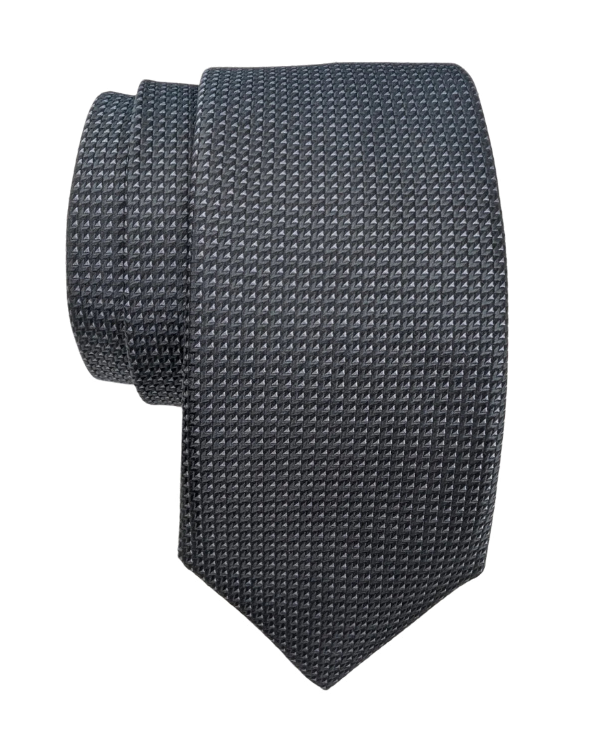 JZ Richards Solid Woven Pattern Silk Tie - Picture 3 of 5