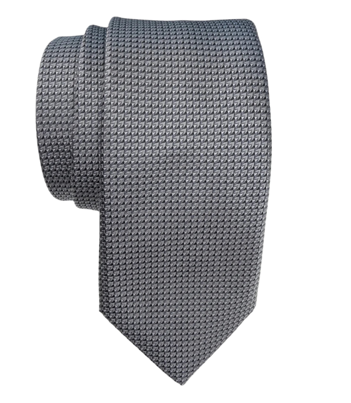 JZ Richards Solid Woven Pattern Silk Tie - Picture 4 of 5