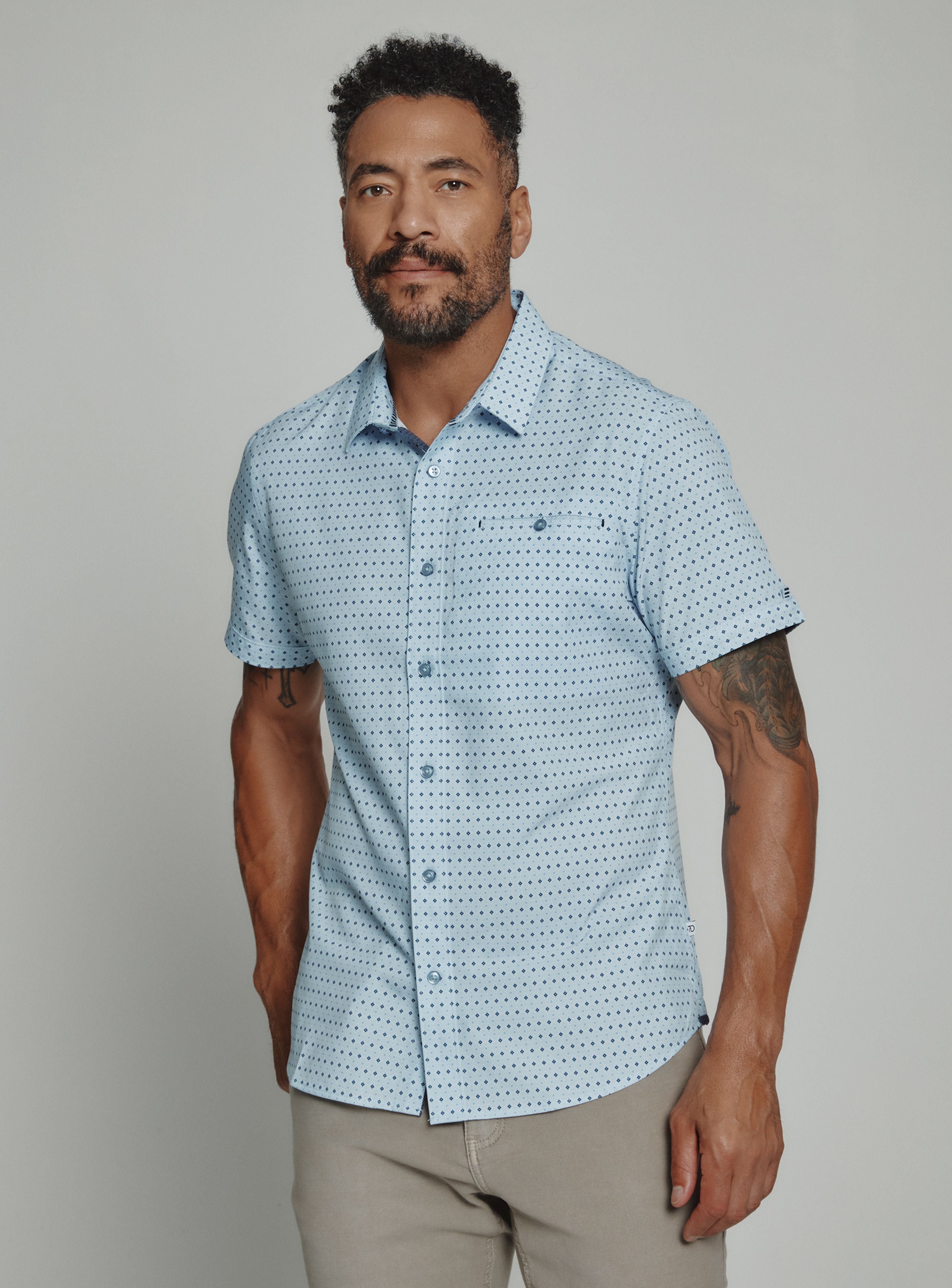 Camisa 7 Diamonds Medina elástica en 4 vías SS - Imagen 14 de 15