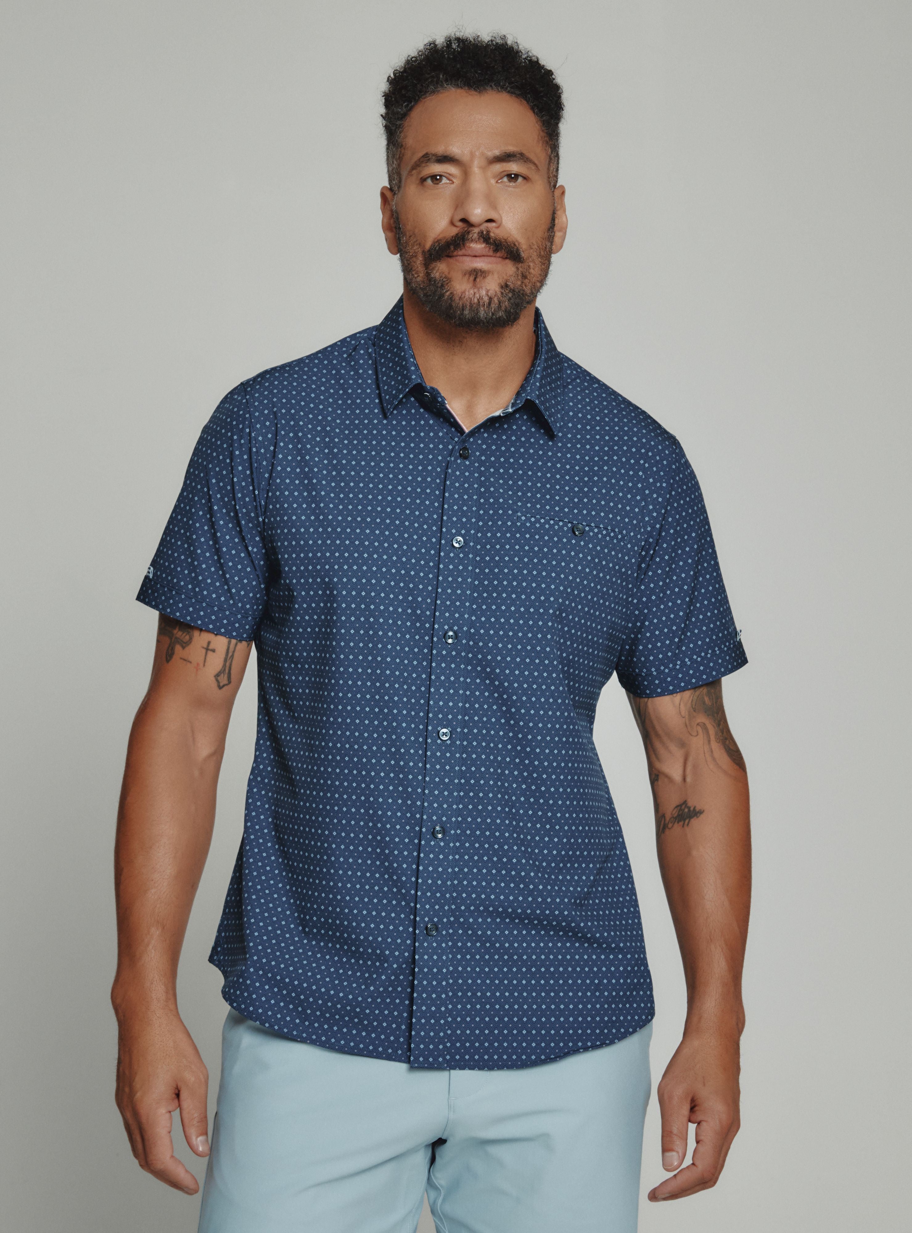 Camisa 7 Diamonds Medina elástica en 4 vías SS - Imagen 15 de 15