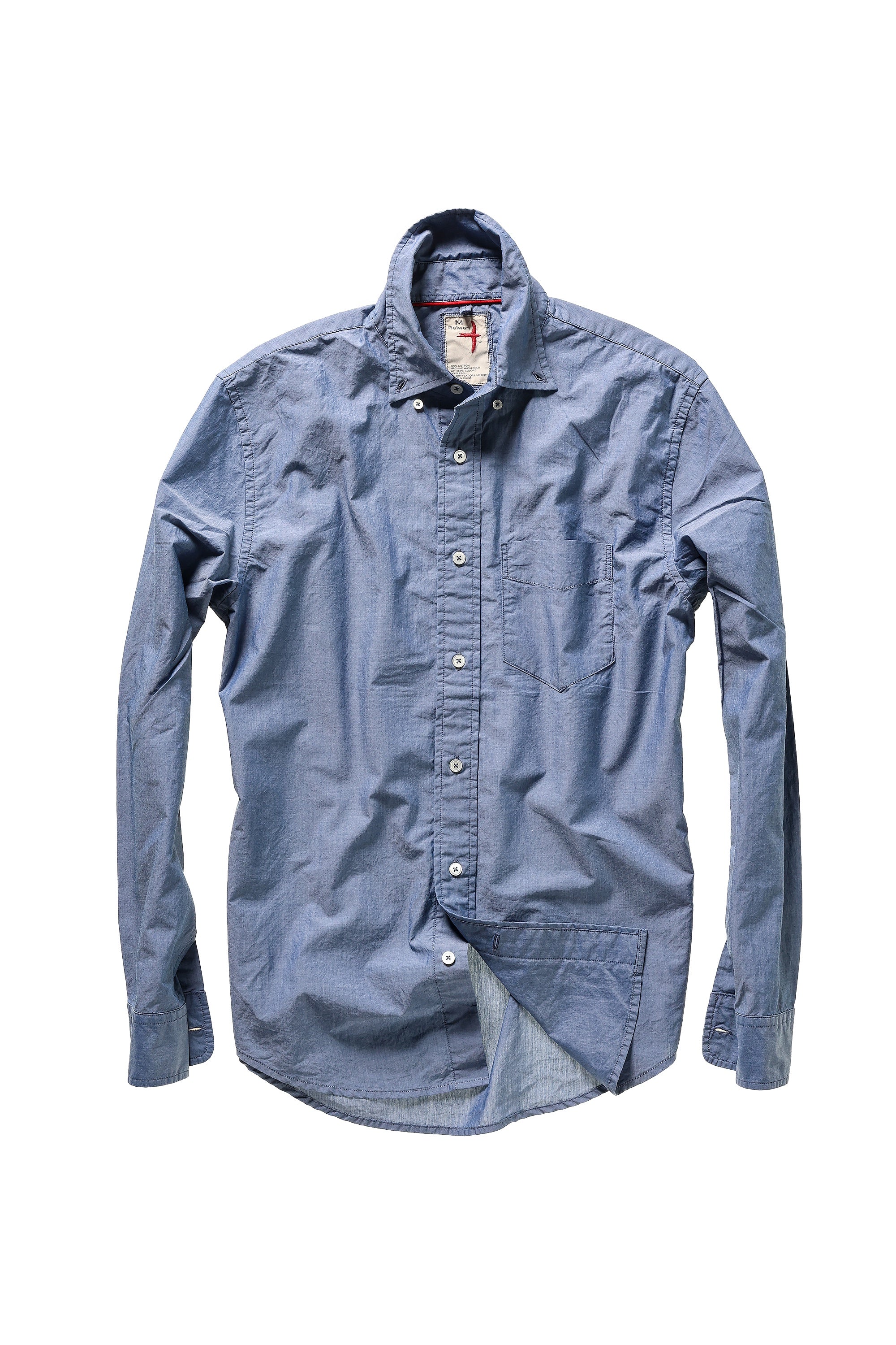 Camisa ligera de popelina teñida de hilo Relwen - Imagen 5 de 7