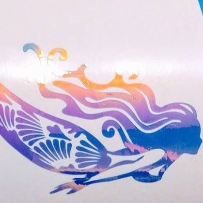Mermaid life Decal for car boat laptop Tumbler blue gold holographic sticker - Picture 4 of 5