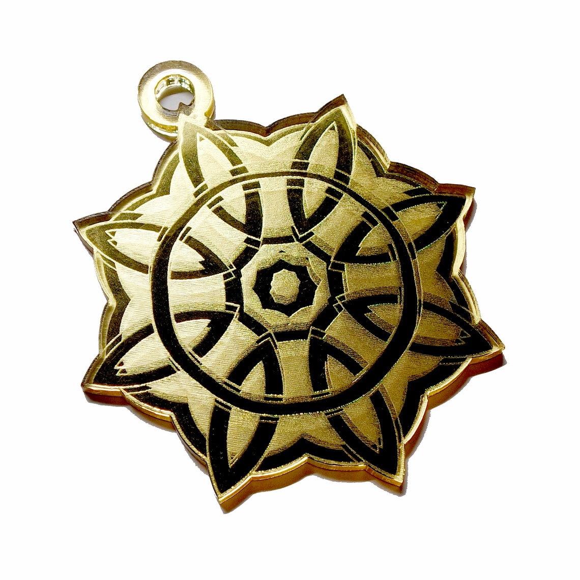 Celtic Snowflake Ornament - Yule Pagan Christmas Decor Decoration Gift - Picture 3 of 4