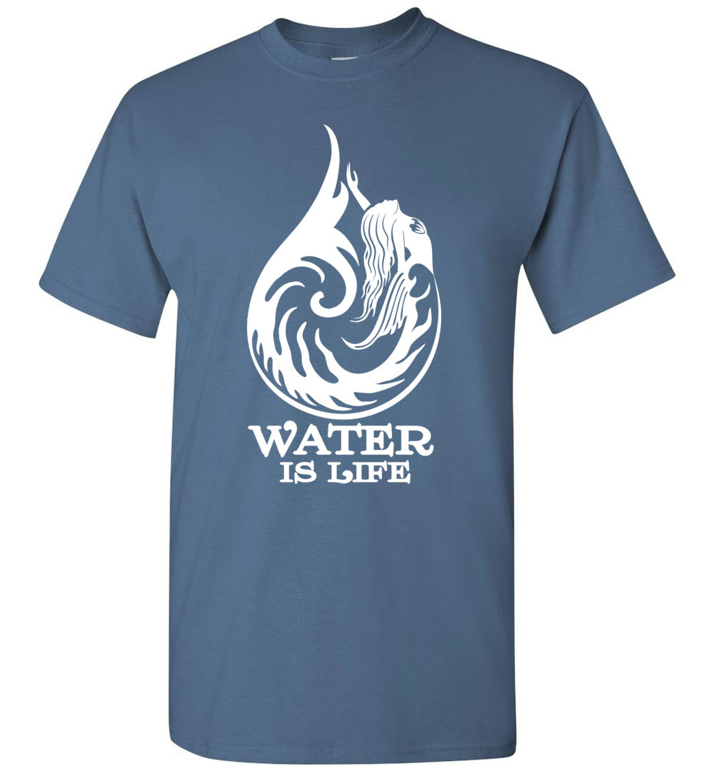 Water Is Life Mermaid water drop T-shirt s-6xl unisex men women - Imagen 4 de 6