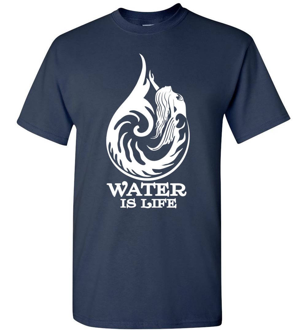 Water Is Life Mermaid water drop T-shirt s-6xl unisex men women - Imagen 5 de 6