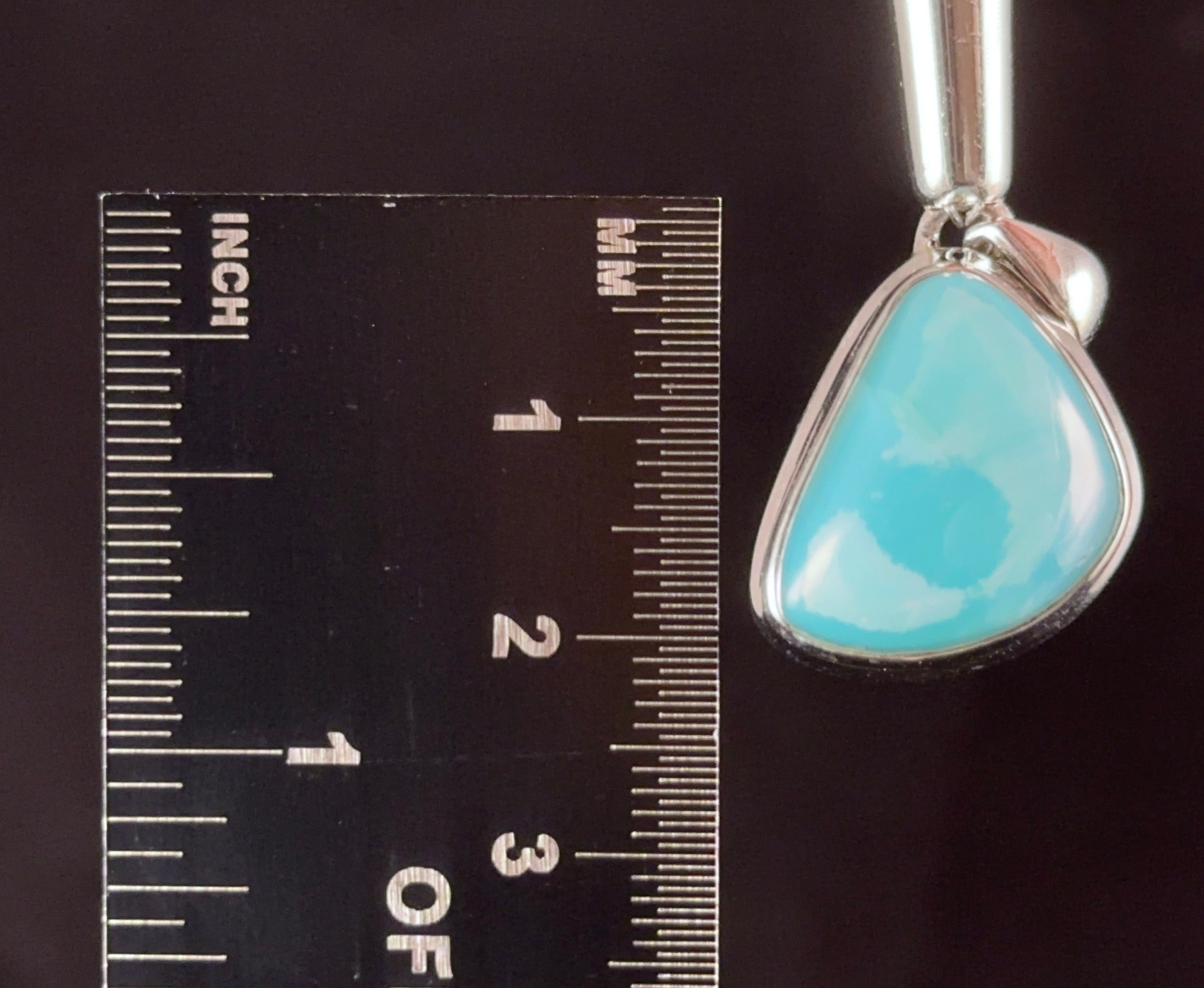 SMITHSONITE Crystal Pendant - Sterling Silver, Cabochon - Jewelry