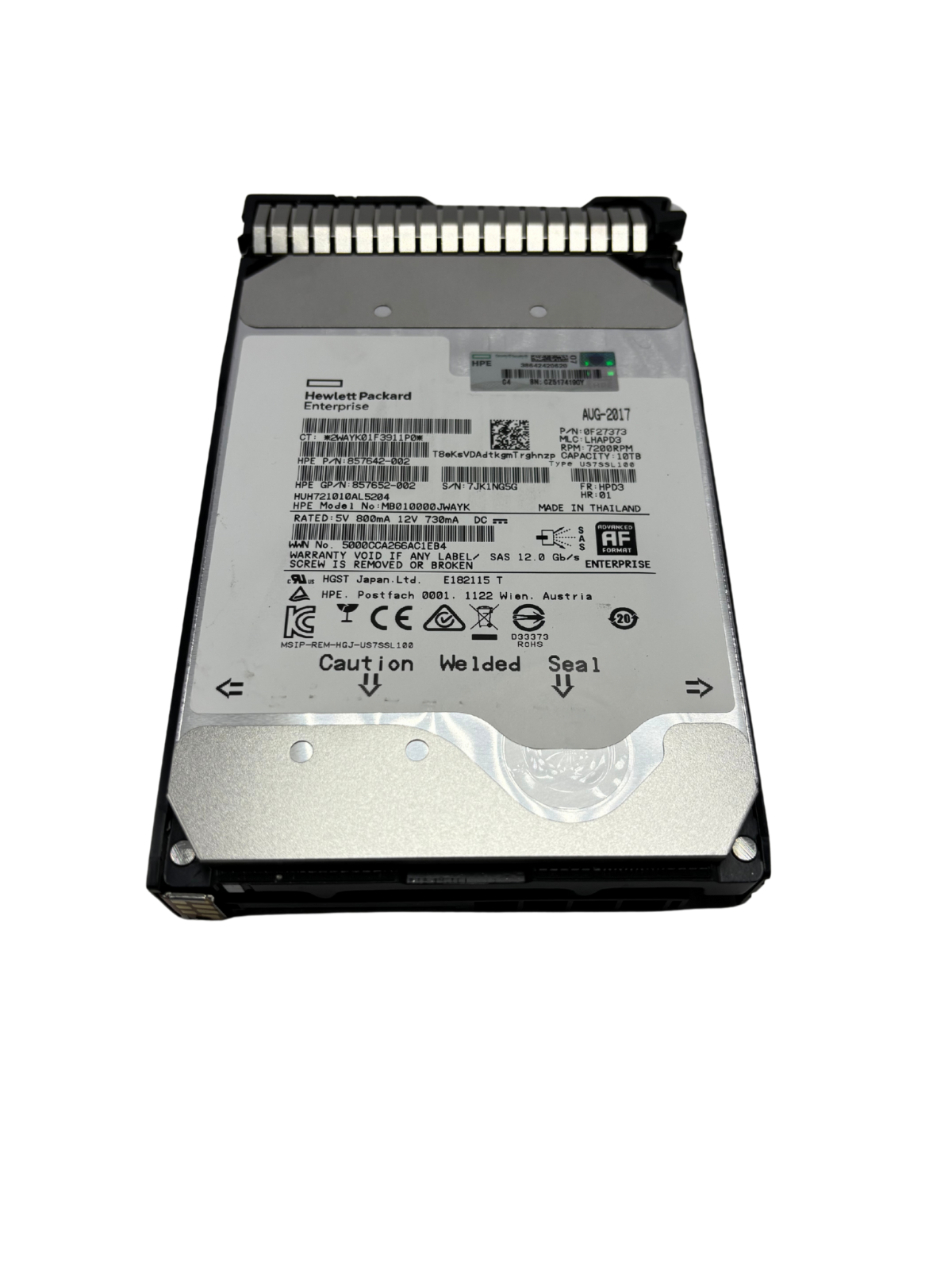 HPe 857965-001 10Tb SAS 7.2K 12G 3.5