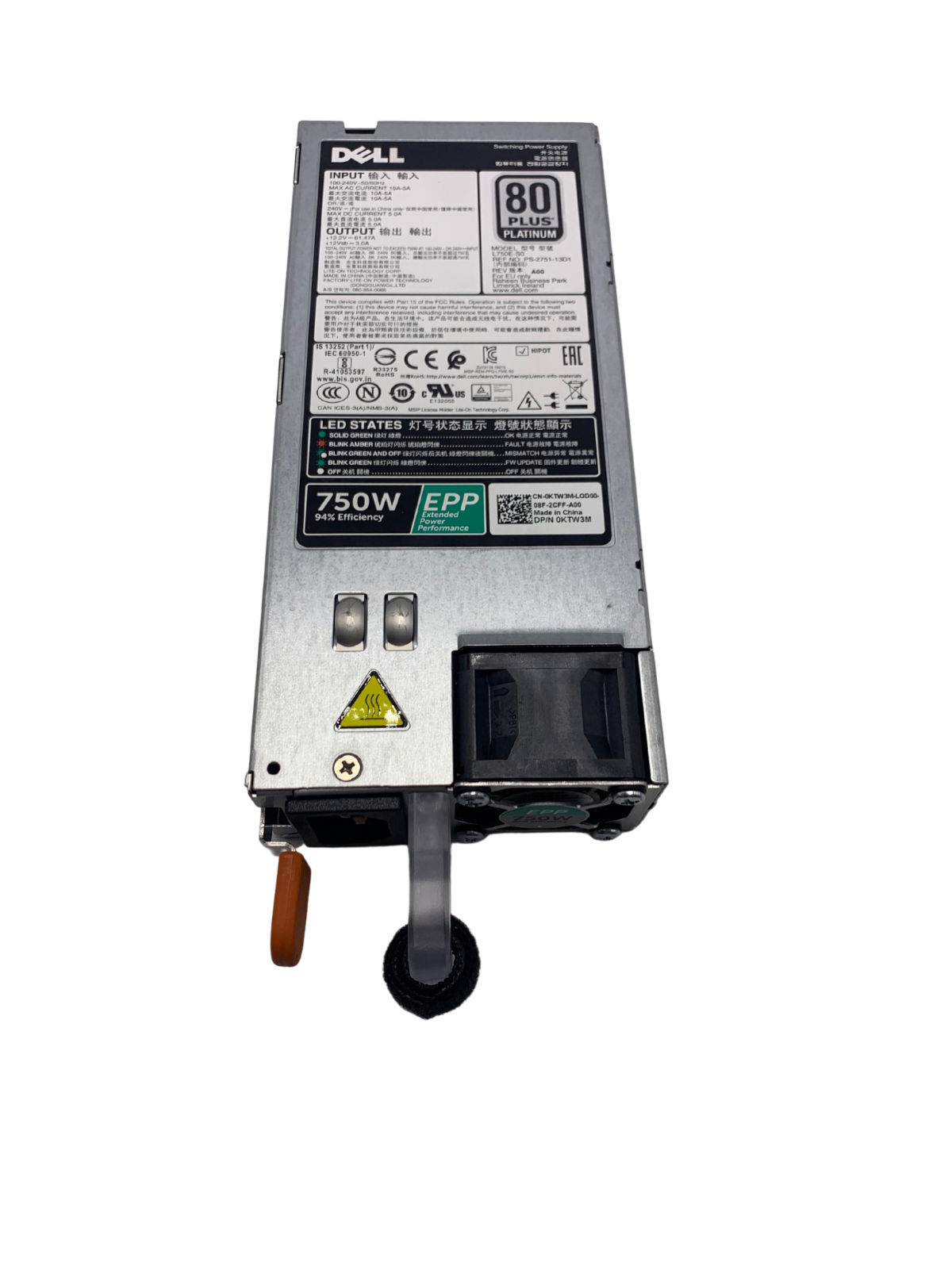 BLOC ALIMENTATION DELL D750E-S1 Serveur PowerEdge R520 R620 750W 05NF18