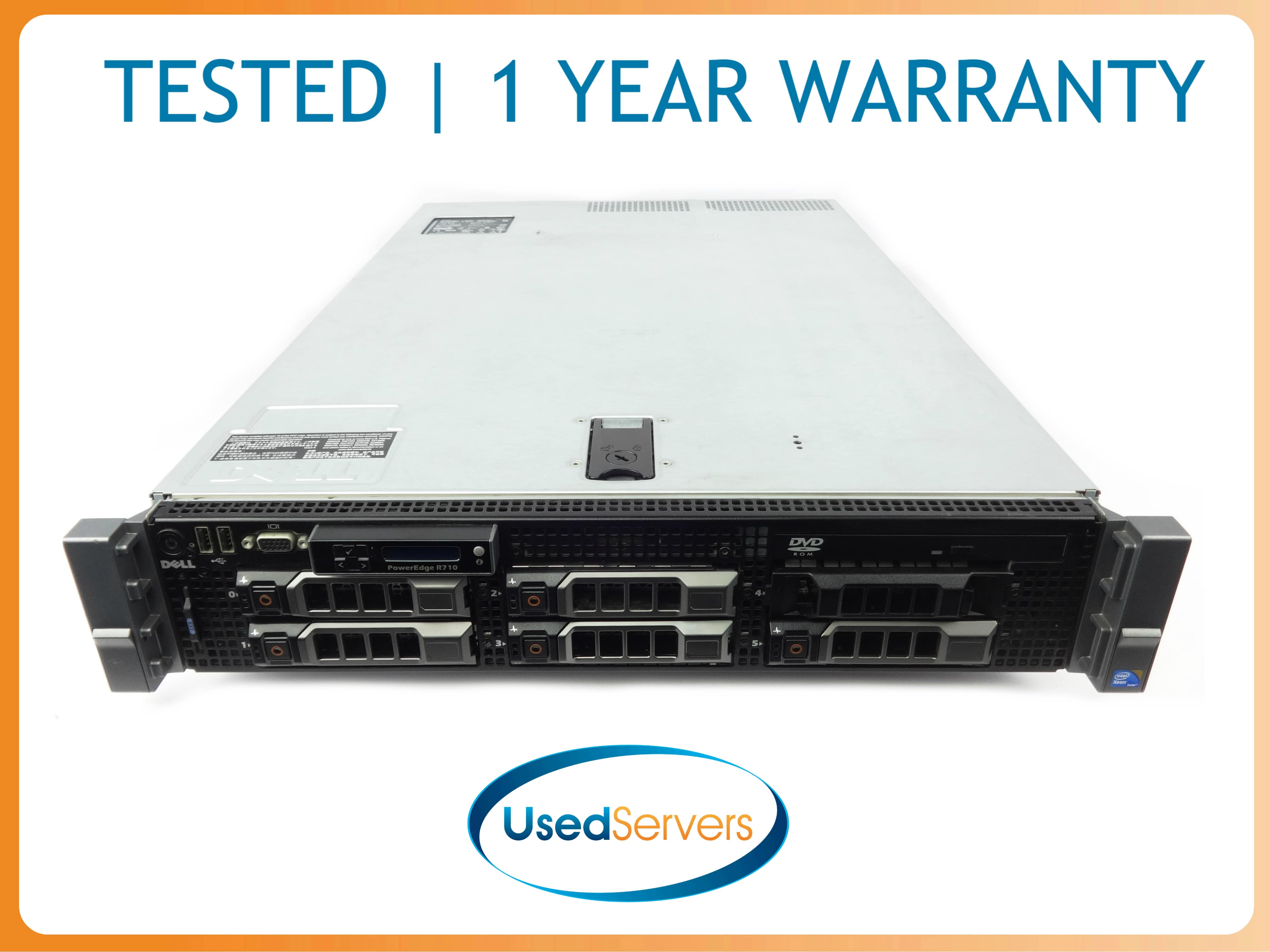 Dell PowerEdge R710 Virtualization Server 2.8ghz 12-Core Perc6i 2TB 48gb