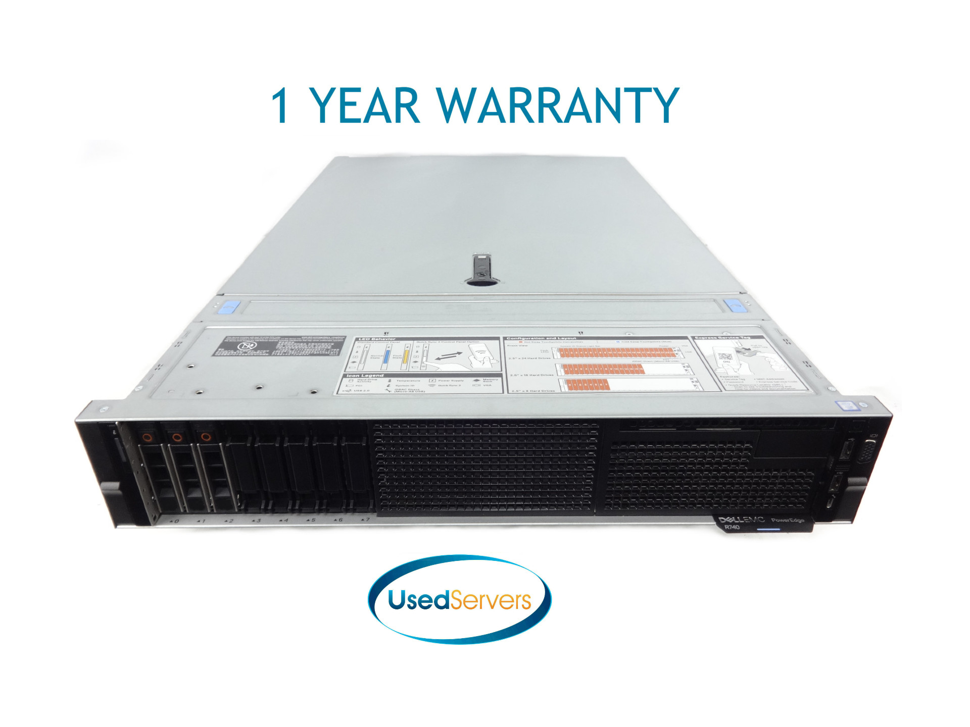 Dell Poweredge R740 128GB 16Cores=2xGold 6234 3.3GHZ 3x1.2TB 12G SAS H730P