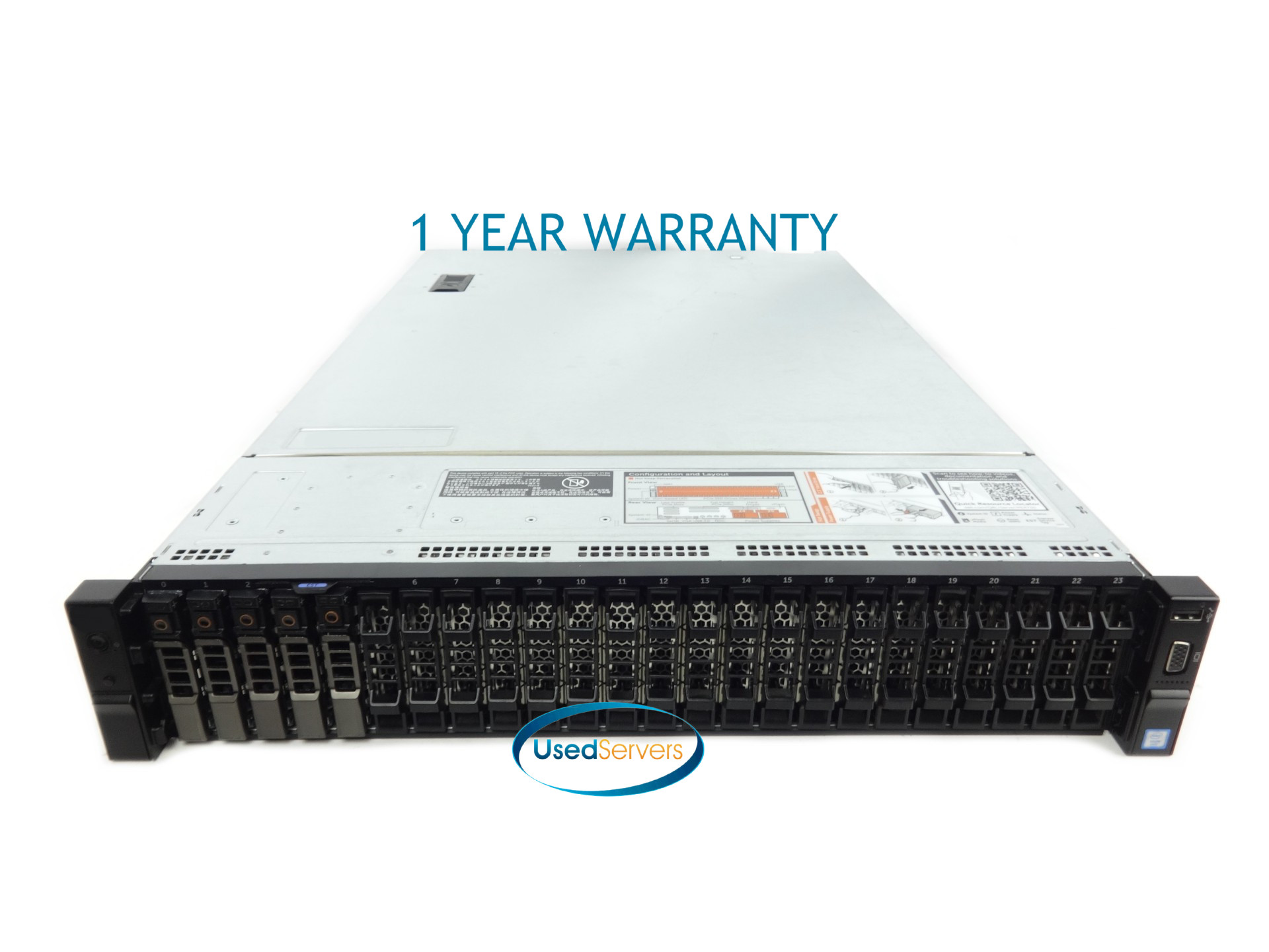 Dell OEM R730XD 26SFF 2x2680v3 2.5GHZ=24Cores 64GB 6x1.8TB 10K 12G H730