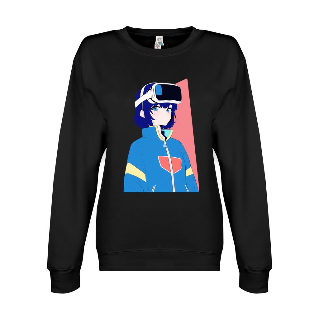 Anime VR Headset Girl, Sweatshirt, Unisex, Graphic Sweatshirt - Picture 4 of 4