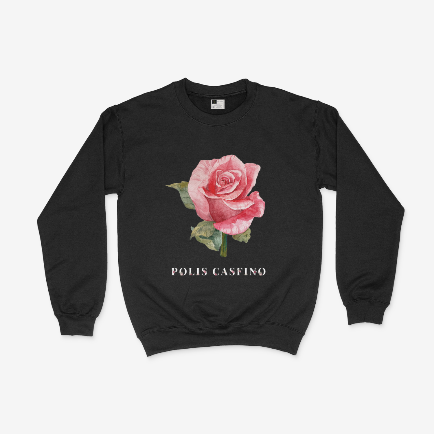 Wild Red Rose Watercolor Botanical Rose valentine Rose Flower Print Sweatshirt - Picture 5 of 9