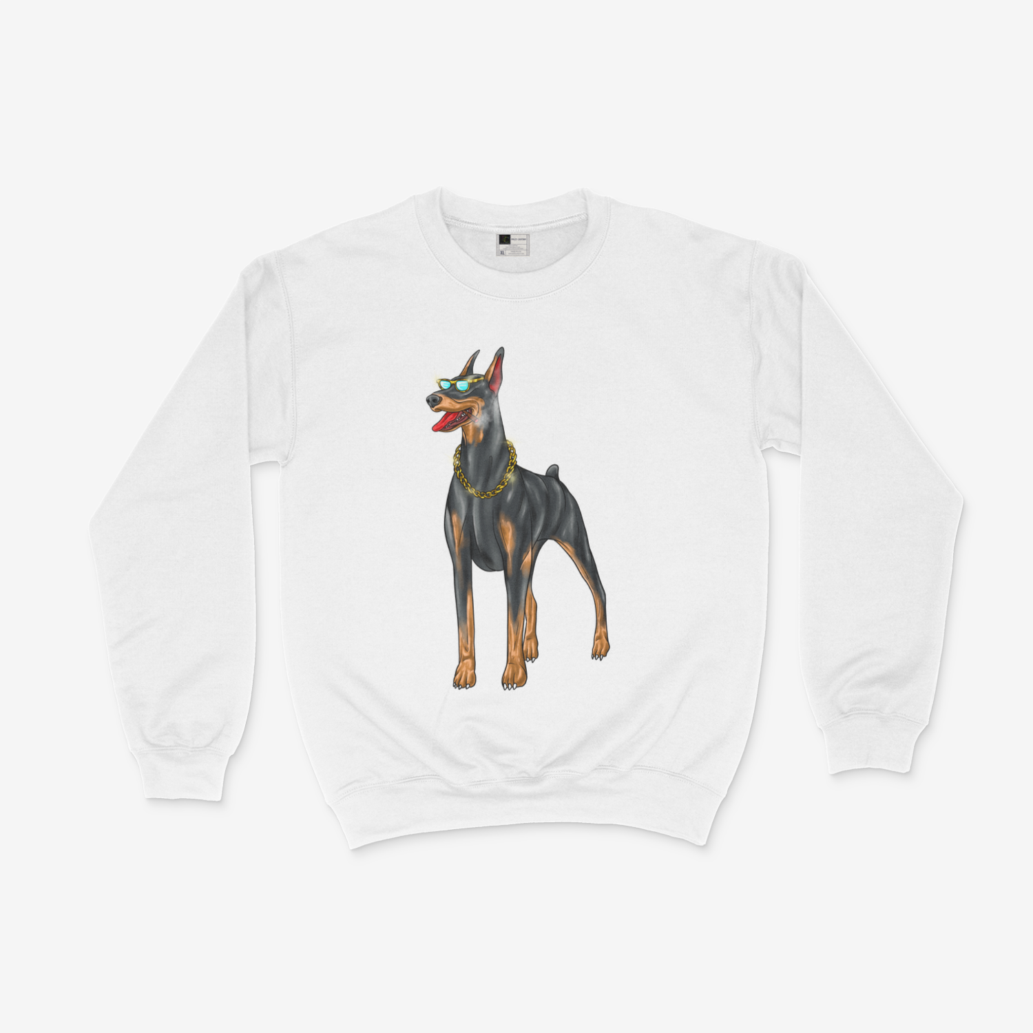Cool Doberman Dog Doberman Boss with Glasses Smooking doberman Sweatshirt - Picture 4 of 7