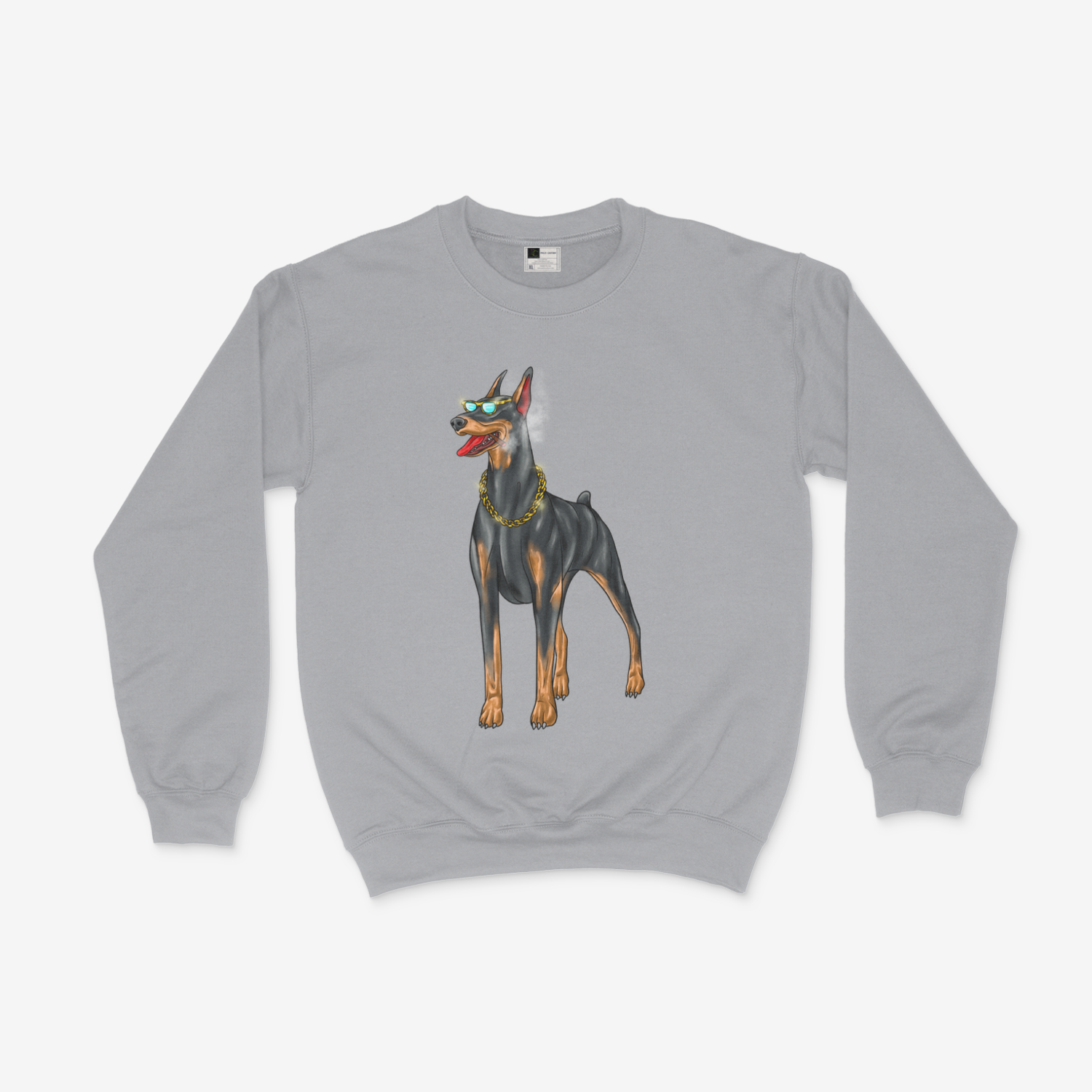 Cool Doberman Dog Doberman Boss with Glasses Smooking doberman Sweatshirt - Picture 5 of 7