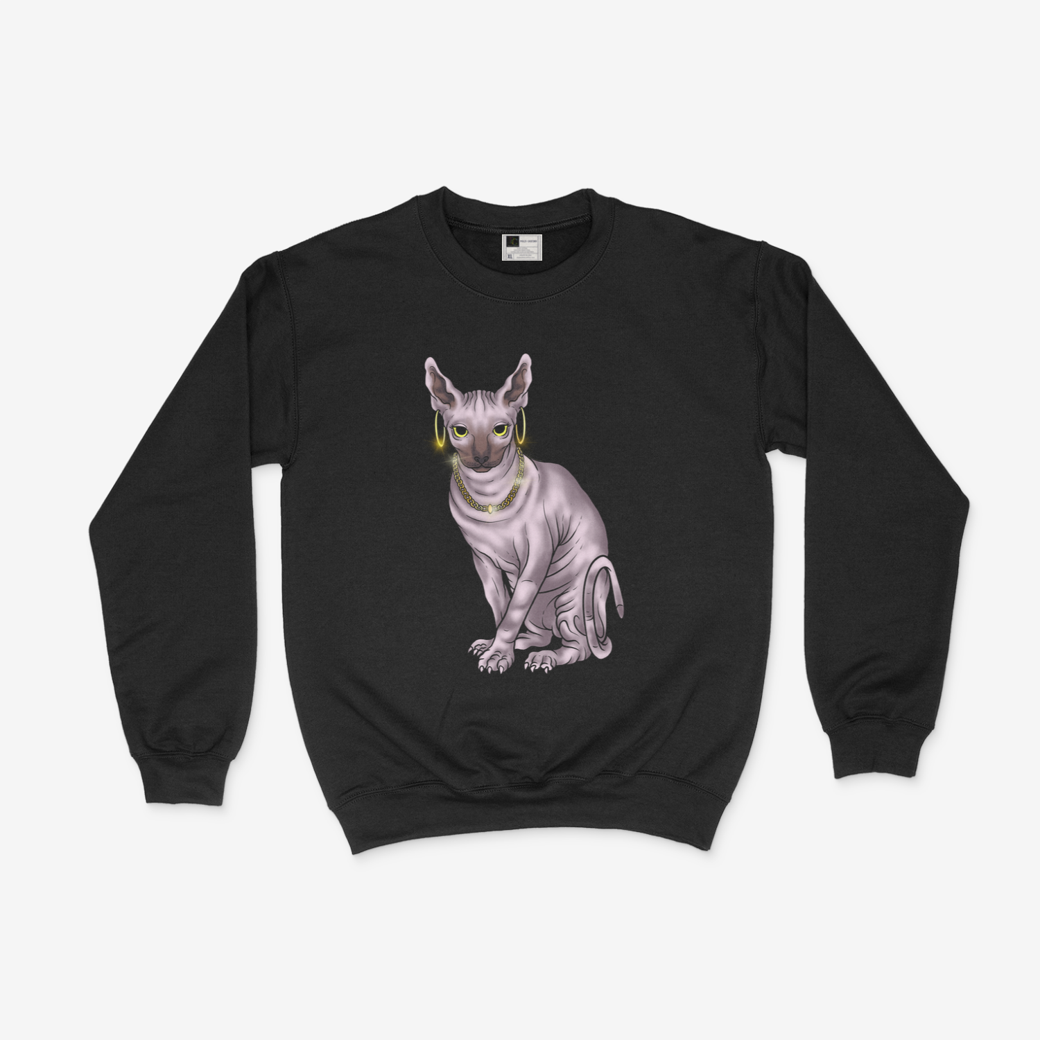 Ancient Egyptian Sphynx Cat Swagger Sphynx Cat Egyptian Mau Cat Sweatshirt - Picture 2 of 6