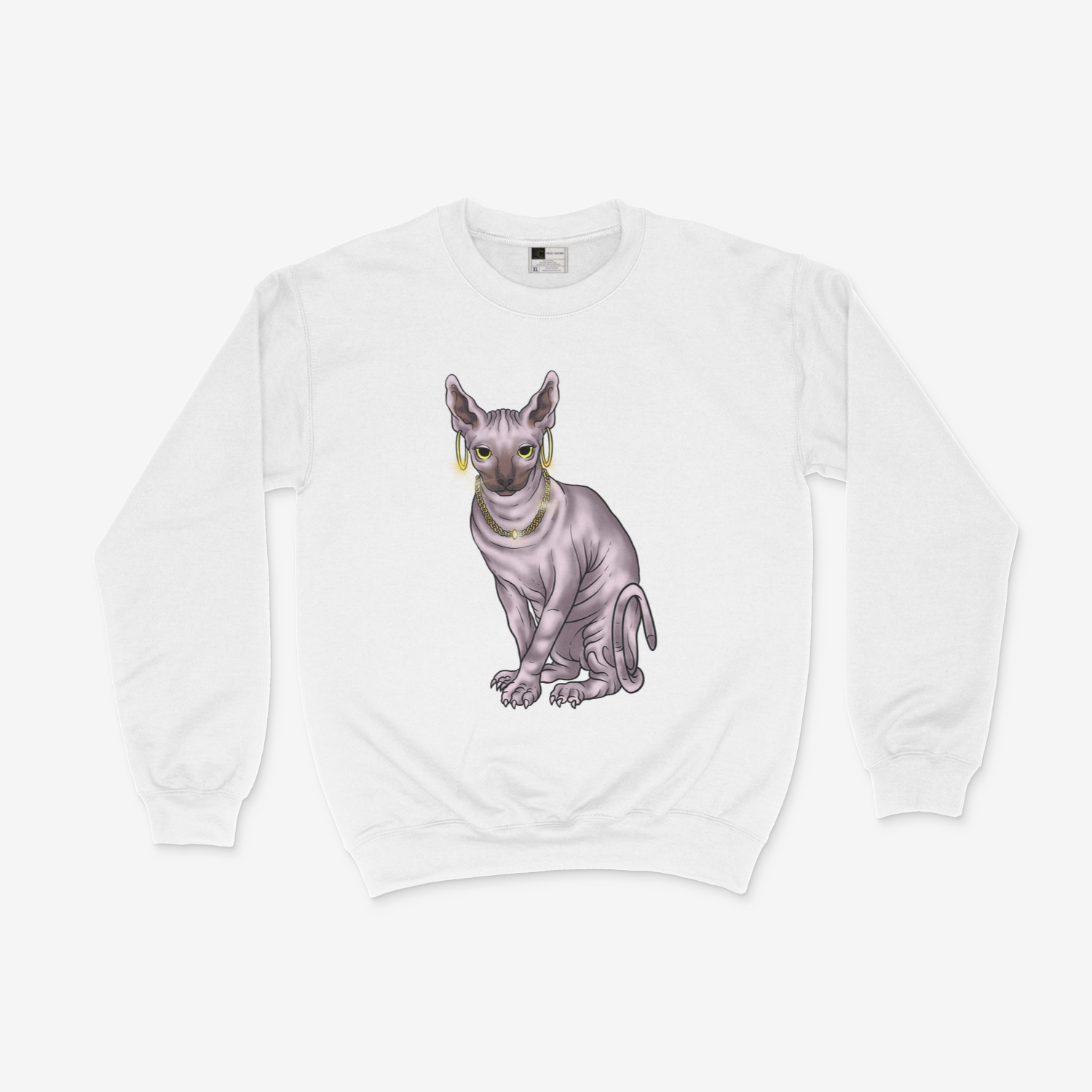 Ancient Egyptian Sphynx Cat Swagger Sphynx Cat Egyptian Mau Cat Sweatshirt - Picture 3 of 6