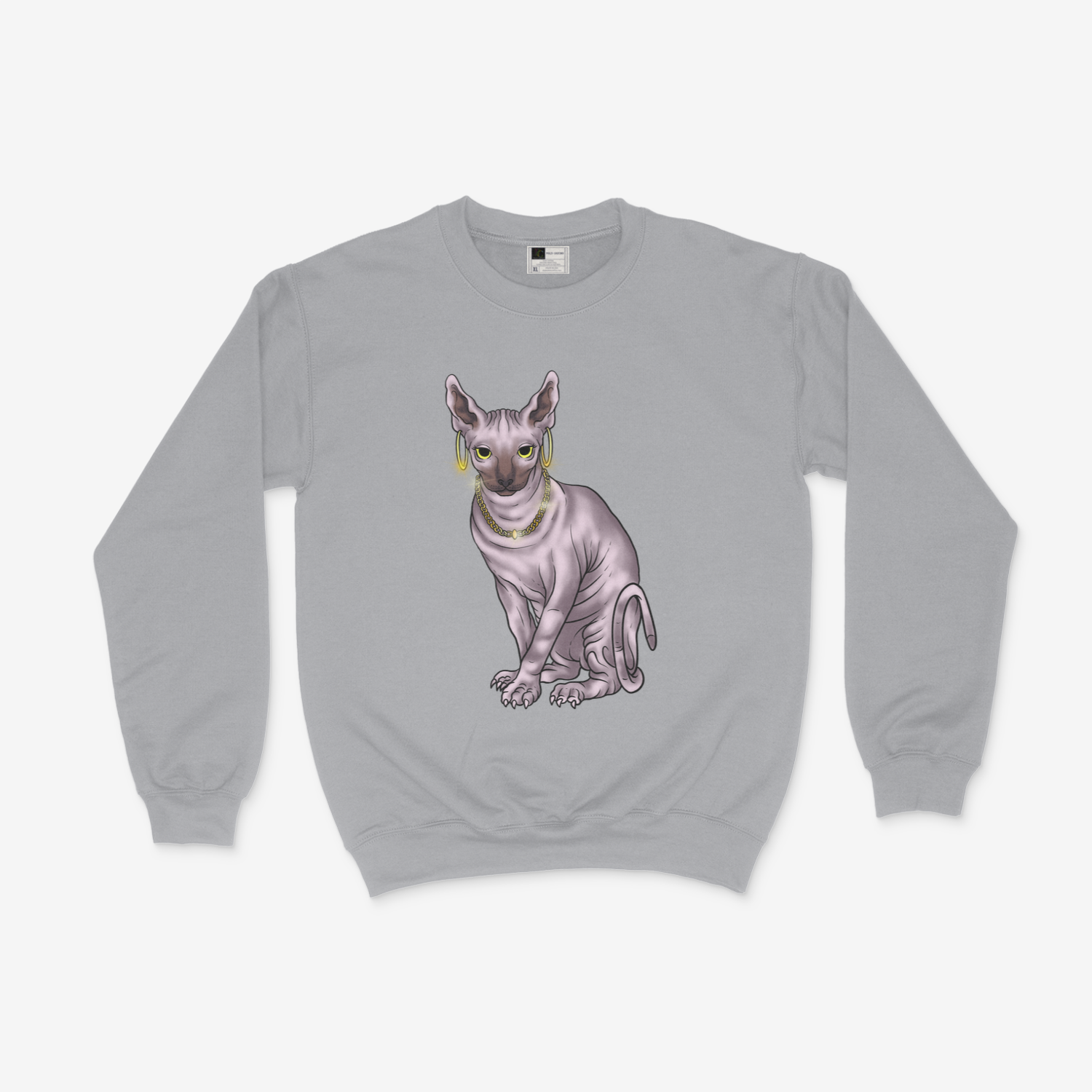 Ancient Egyptian Sphynx Cat Swagger Sphynx Cat Egyptian Mau Cat Sweatshirt - Picture 4 of 6