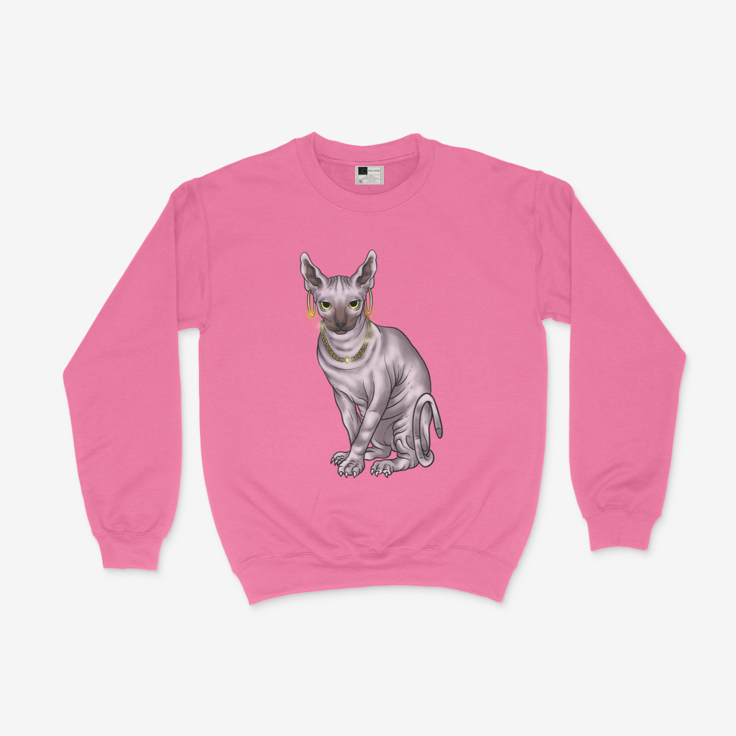 Ancient Egyptian Sphynx Cat Swagger Sphynx Cat Egyptian Mau Cat Sweatshirt - Picture 6 of 6