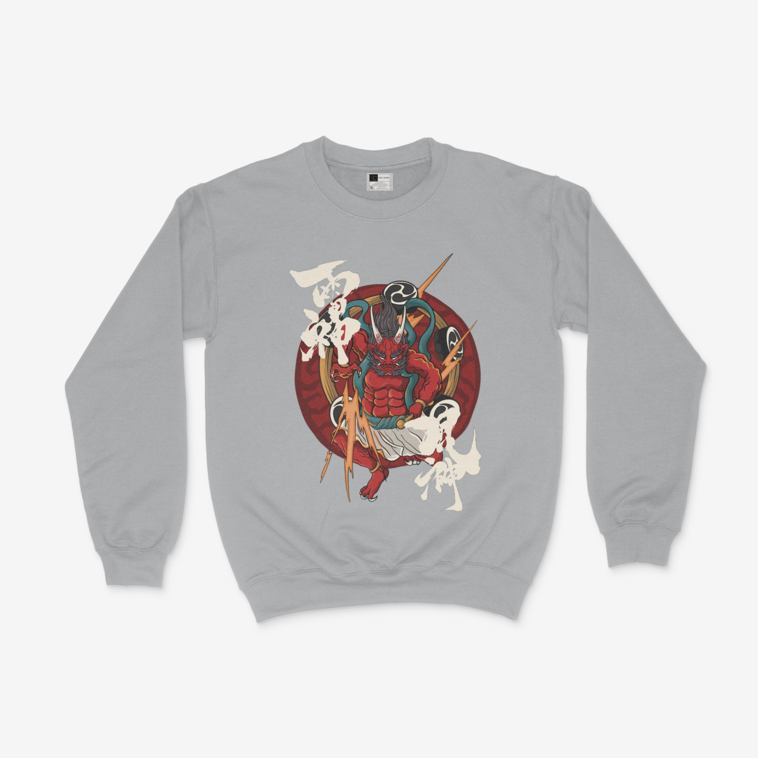 Raijin Japanese God Of Thunder Raijin Art Ryujin Dragon Fujin Raijin Sweatshirt - Picture 4 of 6