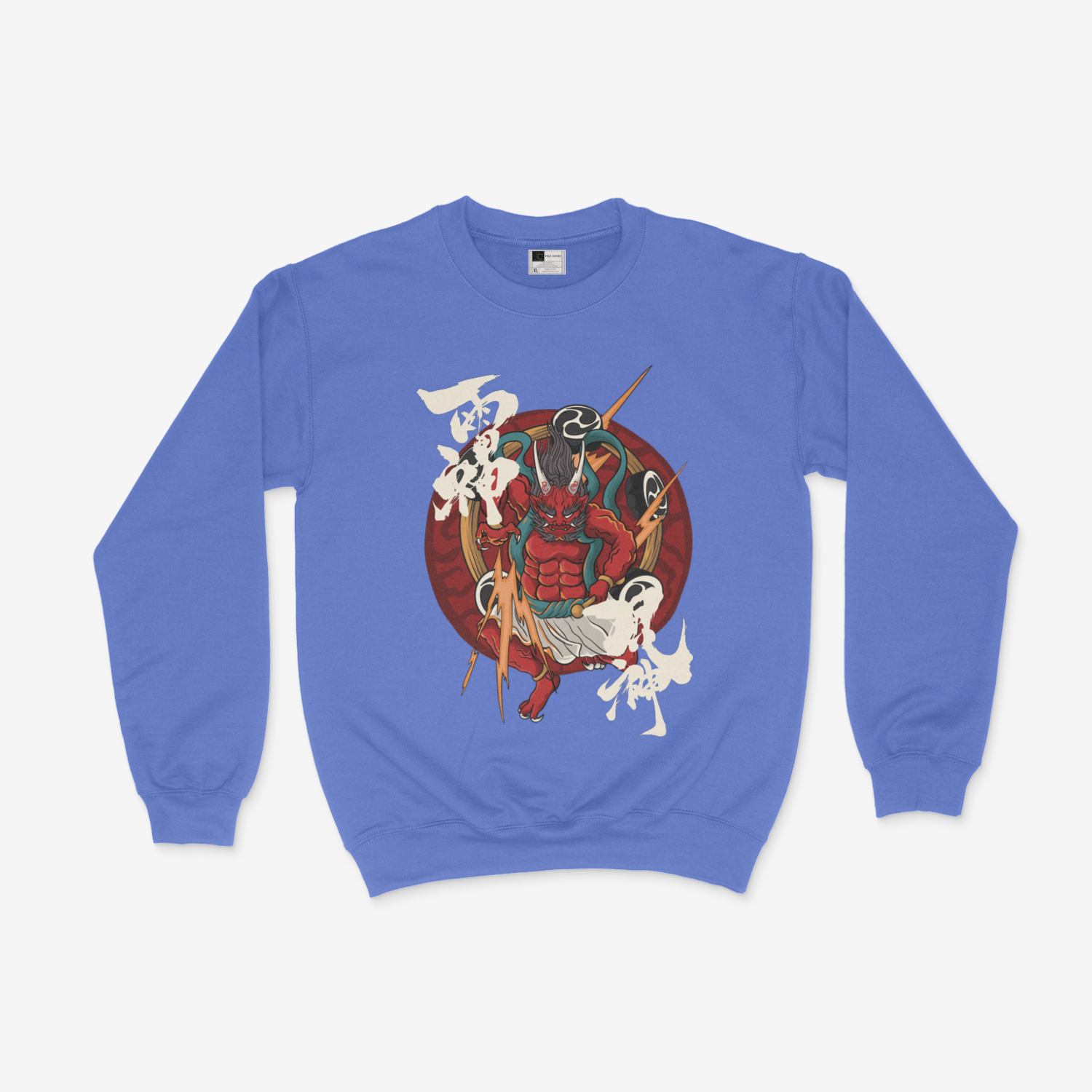 Raijin Japanese God Of Thunder Raijin Art Ryujin Dragon Fujin Raijin Sweatshirt - Picture 5 of 6