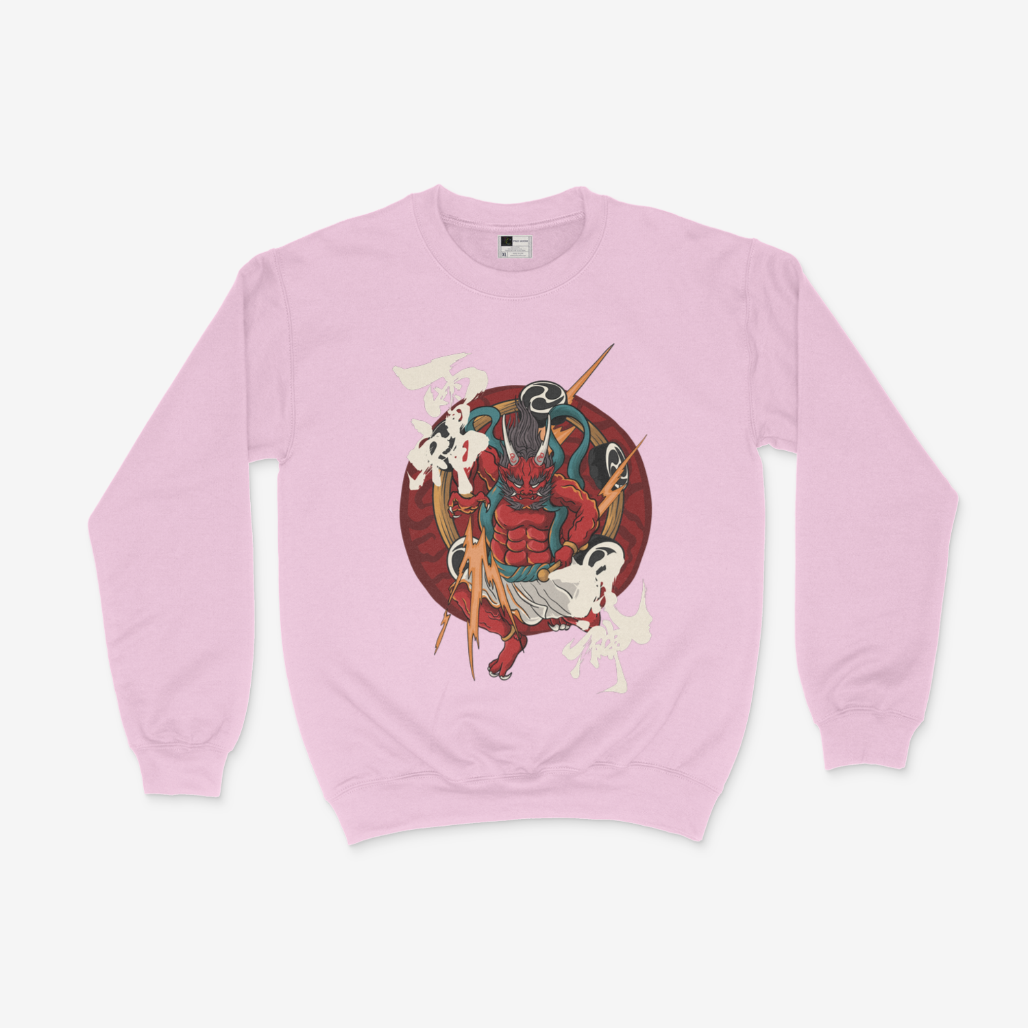 Raijin Japanese God Of Thunder Raijin Art Ryujin Dragon Fujin Raijin Sweatshirt - Picture 6 of 6