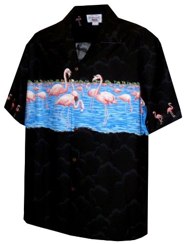 Pacific Legend Mens S to 4X Pink Flamingo Chest Band Shirt - Picture 6 of 6