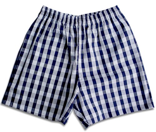 Men's Classic Hawaiian Paniolo Palaka Plaid Elastic Waistband Shorts - Picture 6 of 8