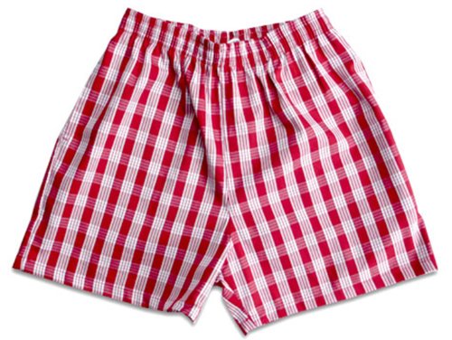 Men's Classic Hawaiian Paniolo Palaka Plaid Elastic Waistband Shorts - Picture 7 of 8