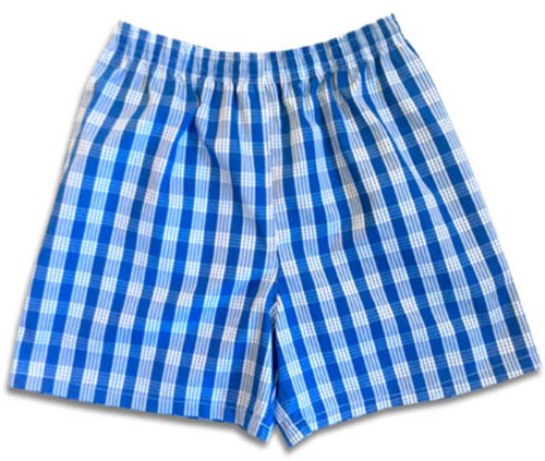 Men's Classic Hawaiian Paniolo Palaka Plaid Elastic Waistband Shorts - Picture 8 of 8