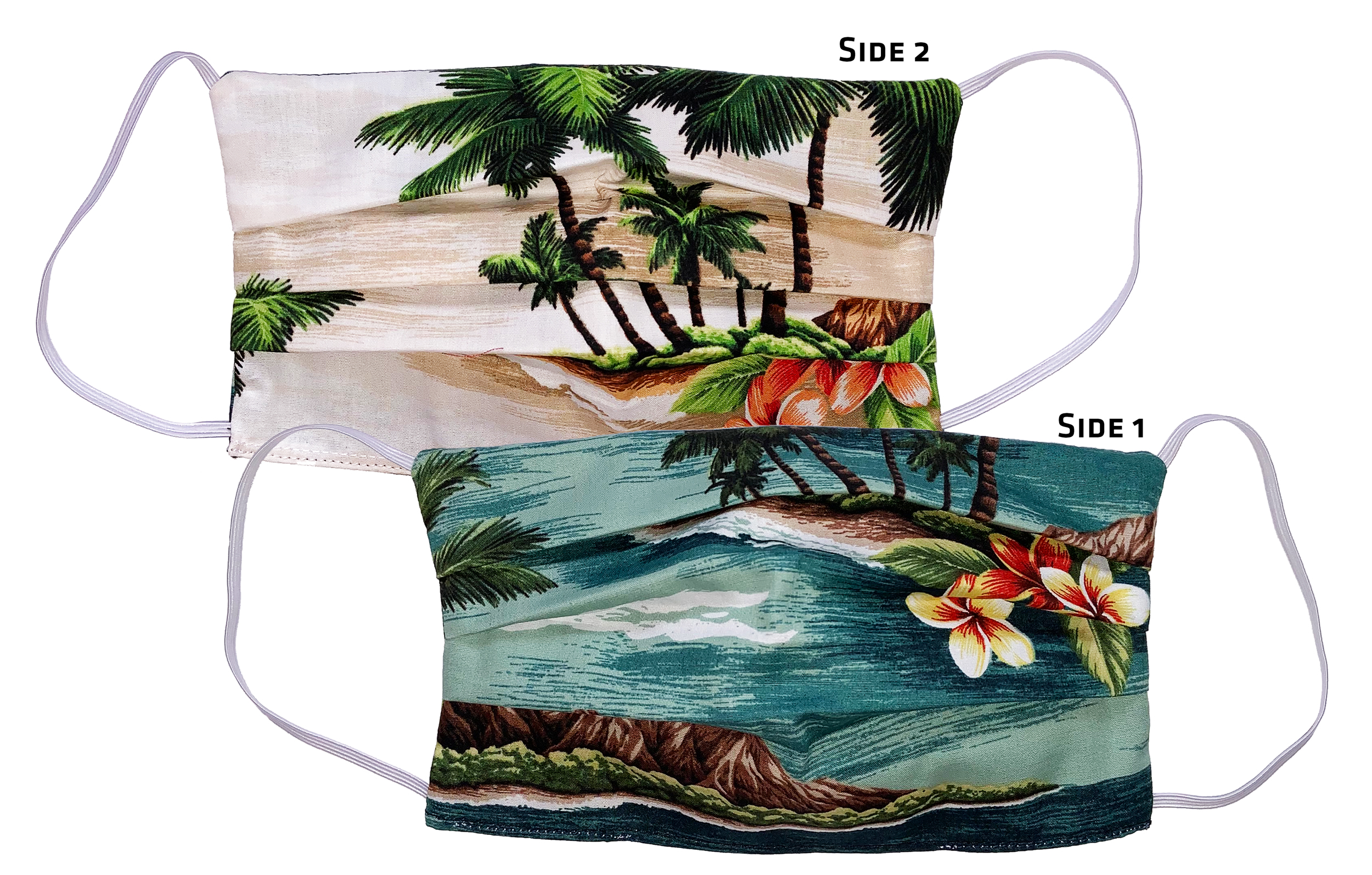RJC Hawaii plissierte Baumwolle Gesichtsmasken - Bild 4 von 8