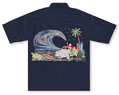 Bamboo Cay Mens Santa's Woody Island Embroidered Shirt - Picture 6 of 6