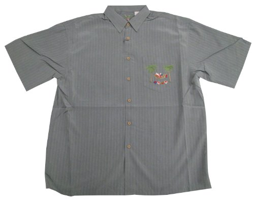 Bamboo Cay Herren Santa's Hula Urlaub besticktes Shirt - Bild 3 von 3