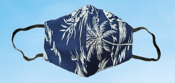 Hawaiian Cotton Face Mask Reversable - Picture 5 of 9
