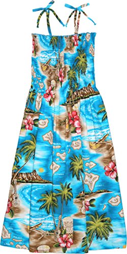 RJC Womens S - XL Hibiscus Hawaiian Island Elastic Tube Top Sundress - Bild 5 von 6