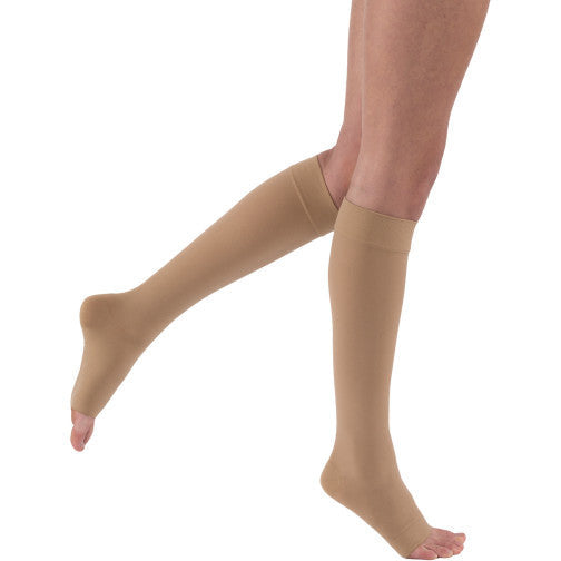 JOBST® Relief ginocchio alto 15-20 mmHg compressione, punta aperta, scatola aperta - Foto 3 di 4