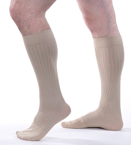 Allegro Men's 20-30mmHg Premium 121 Microfiber Cotton Knee High Compression Sock - Picture 6 of 8