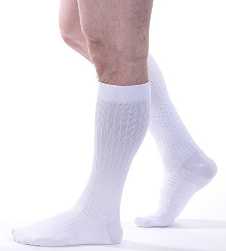 Allegro Men's 20-30mmHg Premium 121 Microfiber Cotton Knee High Compression Sock - Picture 7 of 8