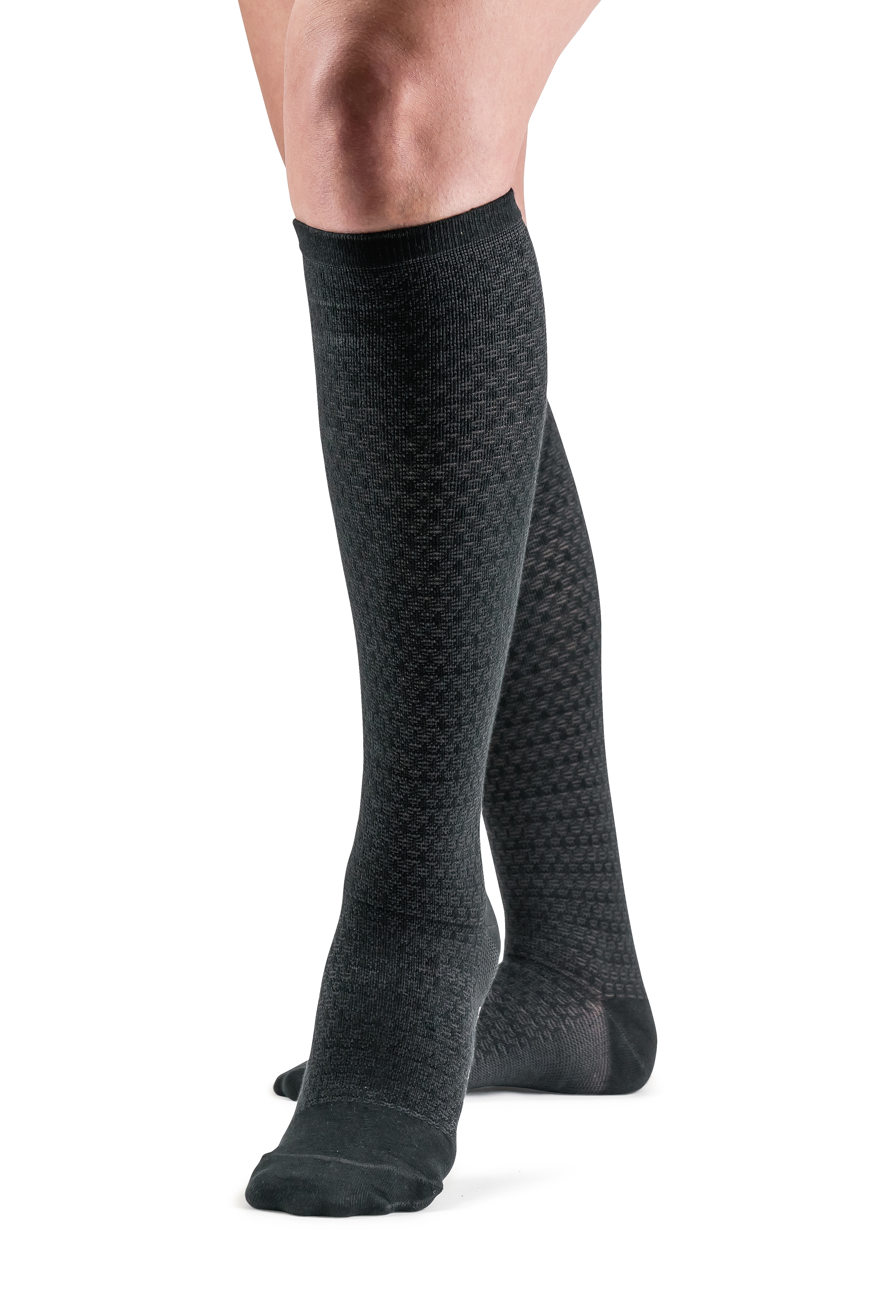 Women's Premium Mosaic Cotton Compression Sock Allegro 2030mmHg, Black