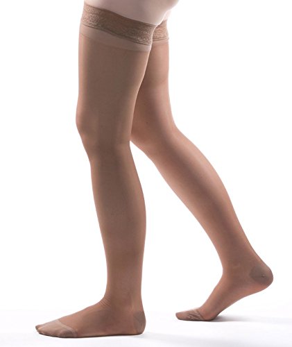 Allegro 15-20 mmHg Essential #4 Sheer Support Thigh High Compression Hose - Picture 11 of 12